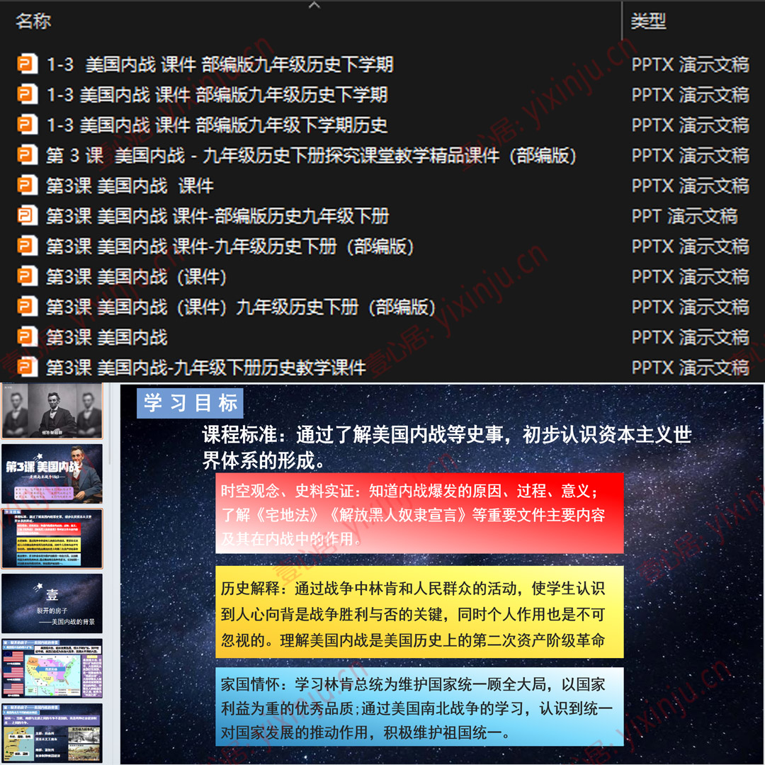 《美国内战》PPT课件11套九年级下册历史第3课课堂教学