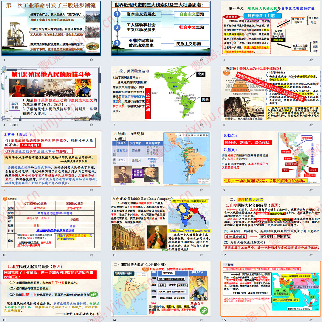 《殖民地人民的反抗斗争》PPT课件8套九年级下册历史第1课教学
