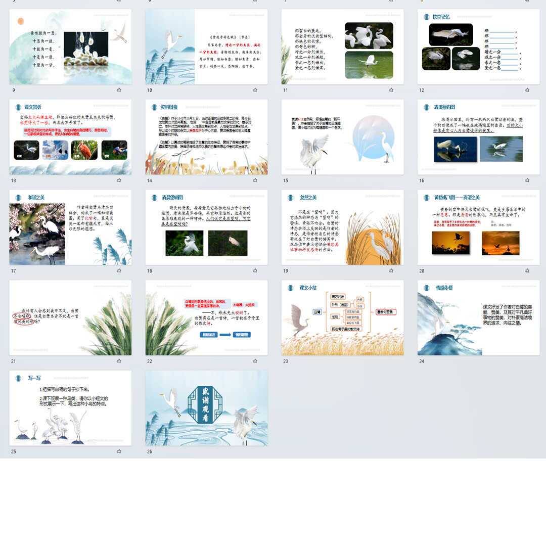 《白鹭》PPT课件精修单品六年级上册语文第一课同步教学课件ppt