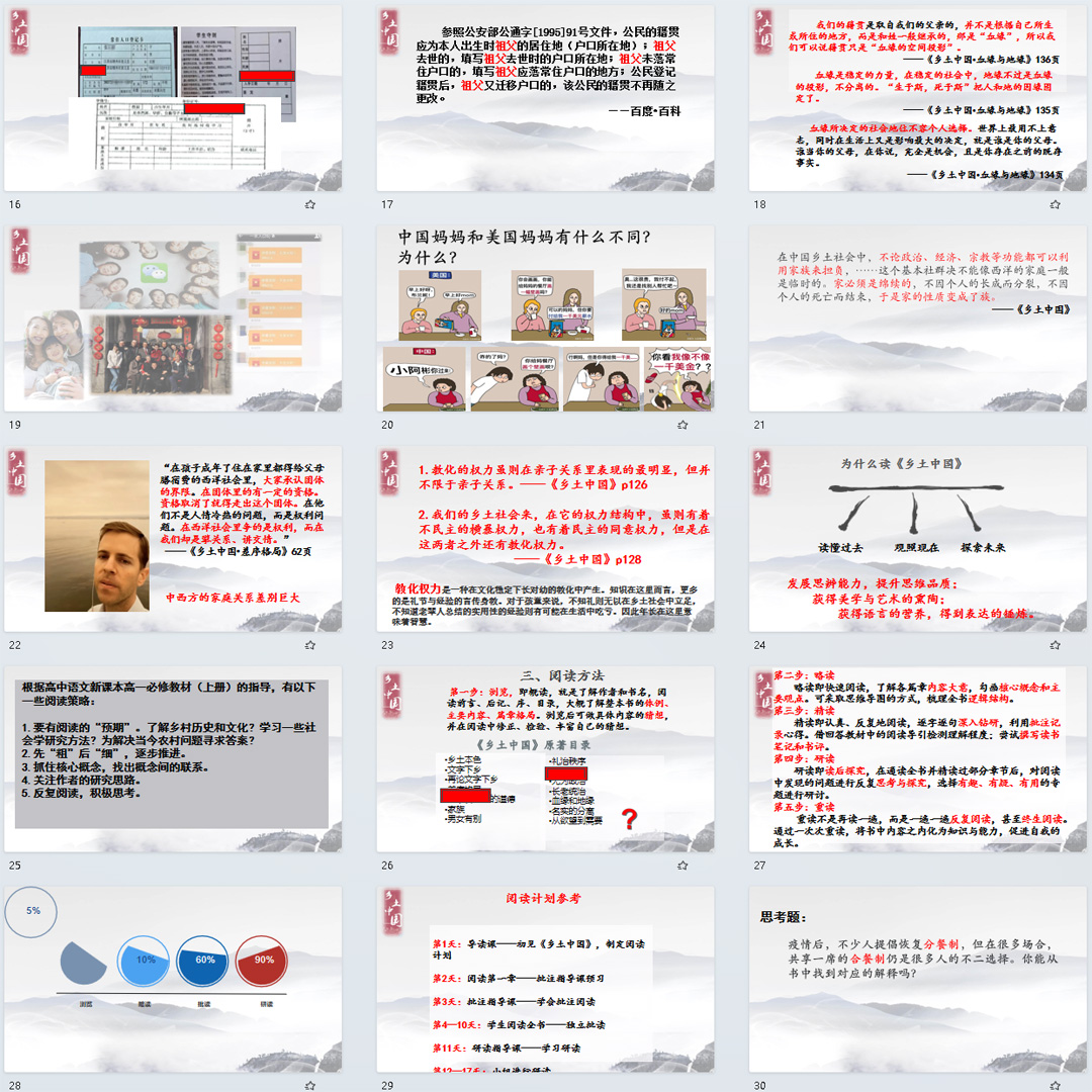 《乡土中国》整本书阅读课件ppt高一上语文必修上册精品课堂