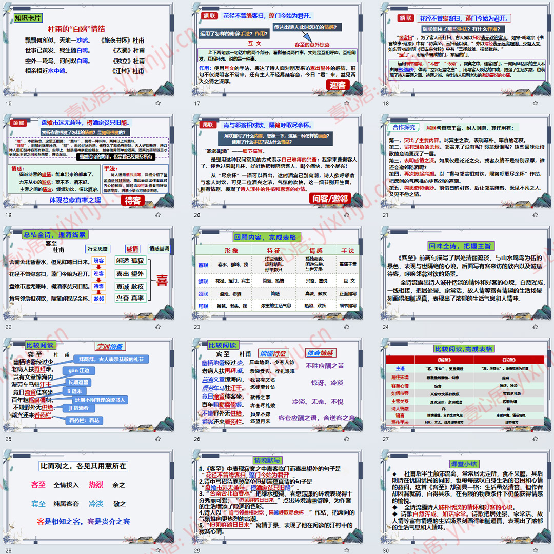 《客至》PPT课件7套高中语文选择性必修下册古诗词诵读课堂教学